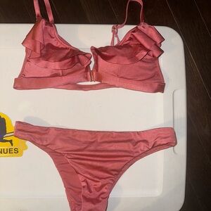 Seafolly Pink Ruffle Bikini Set